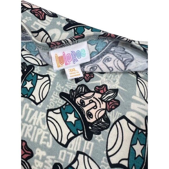 LulaRoe Irma Women's Patriotic Nutcracker Top - Picture 4 of 7